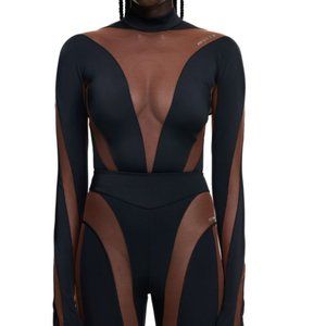 Mugler x HM Mesh-paneled Bodysuit